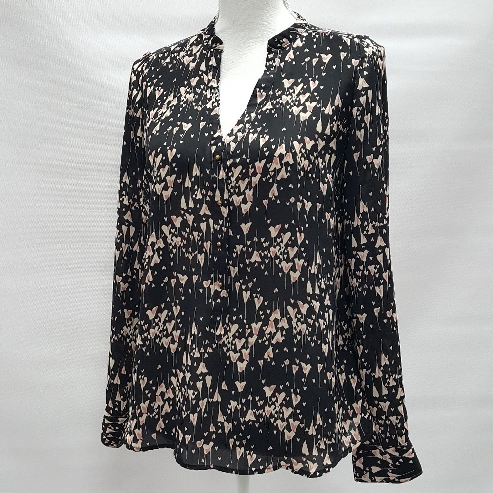 LC Lauren Conrad Heart Drops Blouse Top Size Small